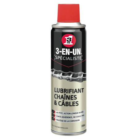 Lubrifiant chaînes & câbles 3-EN-UN Technique 250ml