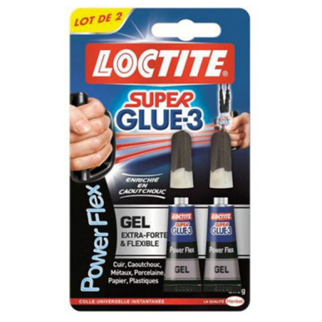 Pack de 2 colles Power Flex Loctite 6g