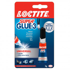 Loctite Super Glue-3 Précision, colle forte pour réparations précises,  colle liquide tous matériaux, colle transparente à séchage rapide, flacon 5  g