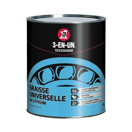 Graisse universelle au lithium 3-EN-UN Technique 1kg