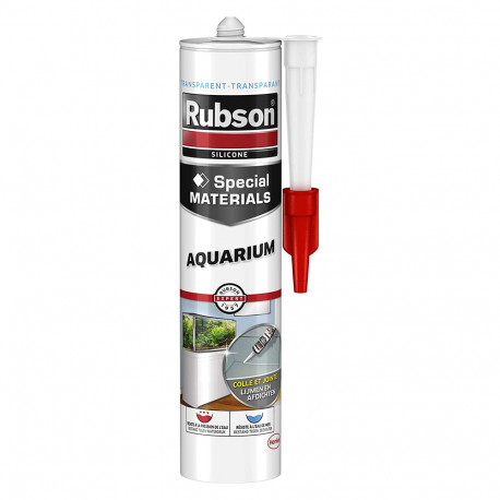 Rubson Mastic Colle Verre Aquarium 280 ml Transparent & Ouvre cartouche et  lisseur - pour tout type de mastic