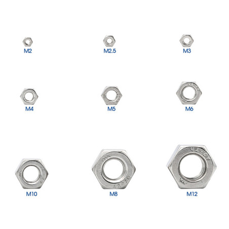 Coffret 326 écrous hexagonaux - zingué