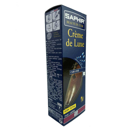 Crème de luxe cirage avec applicateur cuir blanc 75ml Saphir