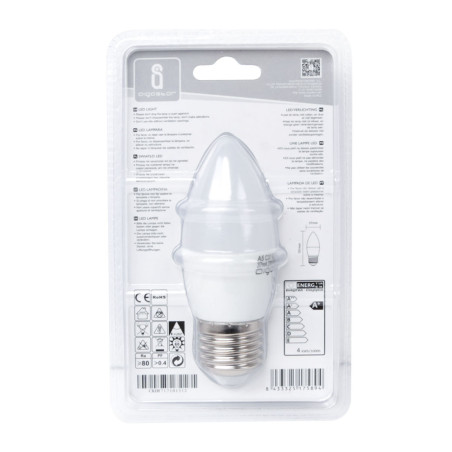 Ampoule LED E27 Flamme 4W (équivalent 31W) - Blanc froid