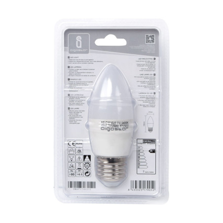 Ampoule LED E27 Flamme 7W (équivalent 45W) - Blanc froid