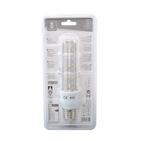 Ampoule LED E27 Tube 12W (équivalent 69W) - Blanc chaud