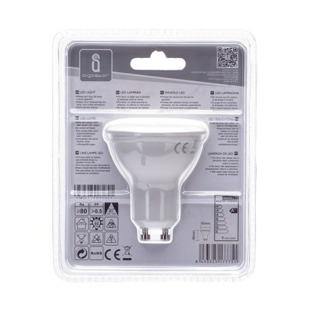 Ampoule LED GU10 Spot 6W (équivalent 37W) - Blanc chaud