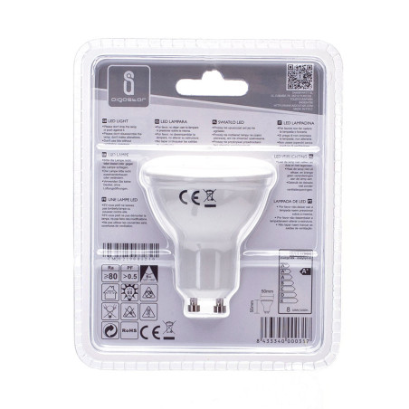 Ampoule LED GU10 Spot 8W (équivalent 45W) - Blanc chaud