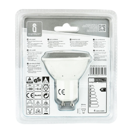 Ampoule LED GU10 Spot 8W (équivalent 60W) - Blanc froid