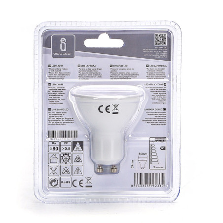 Ampoule LED GU10 Spot 9W (équivalent 50W) - Blanc chaud