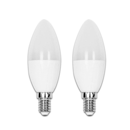 Lot 2 ampoules LED E14 Flamme 7W (équivalent 45W) - Blanc froid