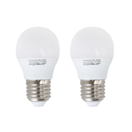 Lot 2 ampoules LED E27 Standard 5W (équivalent 37W) - Blanc froid