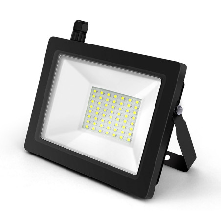 Spot d'extérieur LED 30W noir en applique (équivalent 270W) - Blanc froid