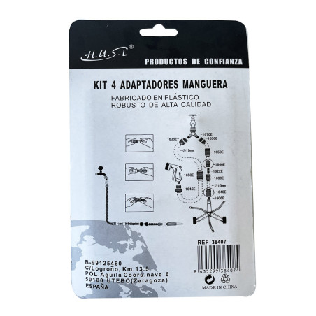 Kit complet adaptateurs pour tuyau d'arrosage