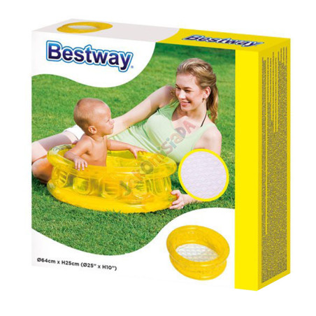 Piscine gonflable enfant 26L jaune Bestway