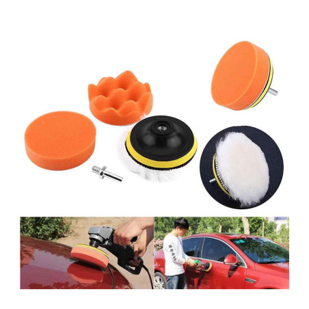 Lot de 5 disques de polissage pour voiture