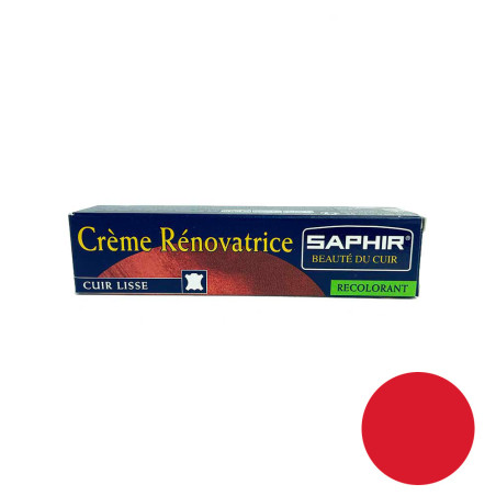 Crème rénovatrice cuir rouge 25ml Saphir