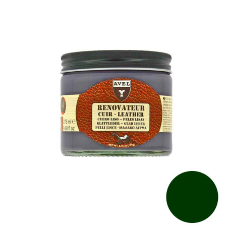 Baume cuir rénovateur vert foncé 275ml Avel