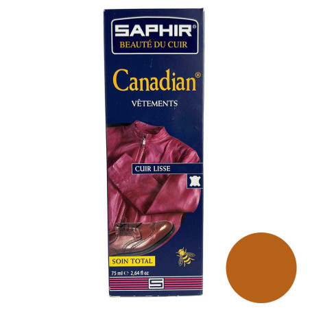 Crème de cirage reconstituante cuir marron clair 75ml Canadian Saphir