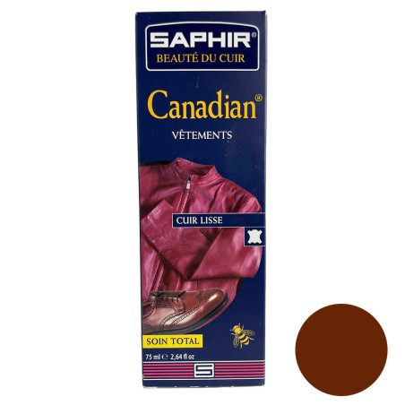 Crème de cirage reconstituante cuir marron moyen 75ml Canadian Saphir