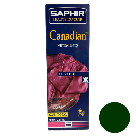 Crème de cirage reconstituante cuir vert foncé 75ml Canadian Saphir