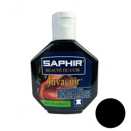 Recolorant Juvacuir cuir lisse noir 75ml Saphir