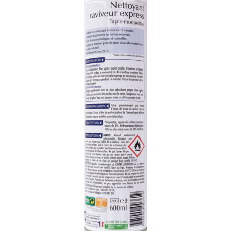 Nettoyant / raviveur express liquide moquettes aérosol Starwax 600ml