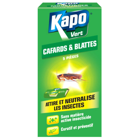 Lot de 5 pièges à cafards et blattes Kapo