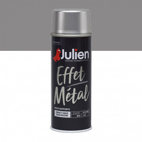 Bombe de peinture Multi-supports JULIEN effet gris métallisé 400 ml