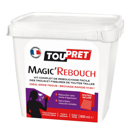 Enduit de rebouchage magic'rebouch + spatule Toupret 800ml