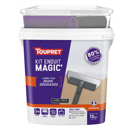 Kit enduit murs dégradés magic'murs Toupret 12kg