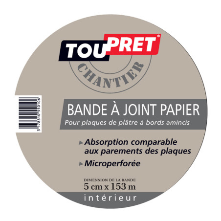 Bande à joints papier Toupret 5cm x 23m