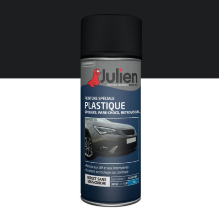 Aérosol spécial plastiques noir mat Julien 400ml