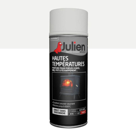 Aérosol haute température blanc brillant Julien 400ml