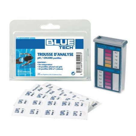 Recharge trousse d'analyse chlore / PH Blue Tech