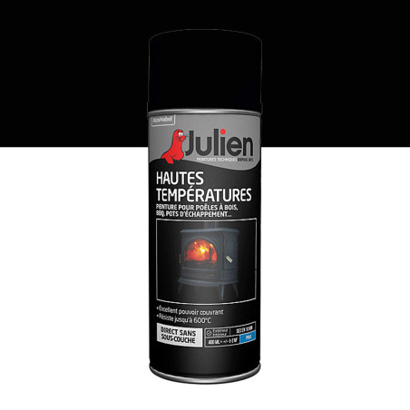 Aérosol haute temperature noir mat Julien 400ml