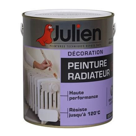 Peinture radiateur glycéro blanc satin Julien 0,5L