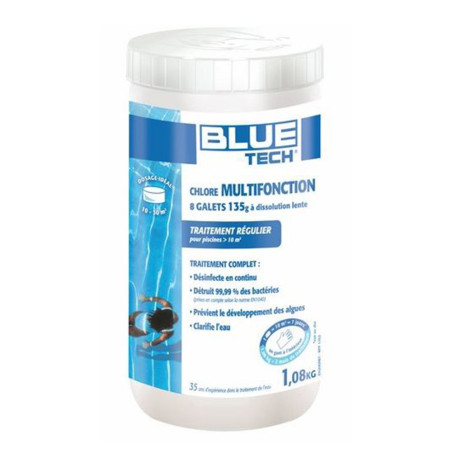 Chlore multifonction galets Bleu Tech 1,08kg