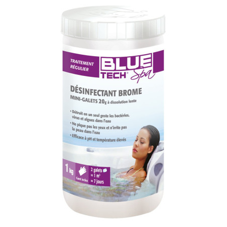 Brome désinfectant 50 mini galets 20g Blue Tech 1kg