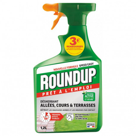 Spray désherbant jardin polyvalent Roundup 1L