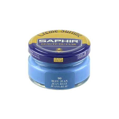 Crème Surfine cuir bleu jean 50ml Saphir