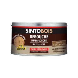 Pâte à bois rebouche imperfections chêne moyen Sintobois 250g