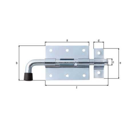 Verrou de porte pistolet Ø11,5mm zingué - Alberts