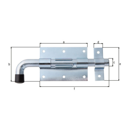 Verrou de porte pistolet Ø16mm zingué - Alberts