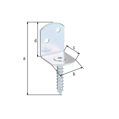 Equerre L à visser 83 x 30 mm galvanisé à l'unité - Alberts