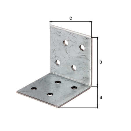 Équerre d'assemblage 40 x 40 x 40 x 2mm galvanisé - Alberts