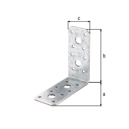 Équerre d'assemblage 90 x 90 x 40 mm galvanisé - Alberts