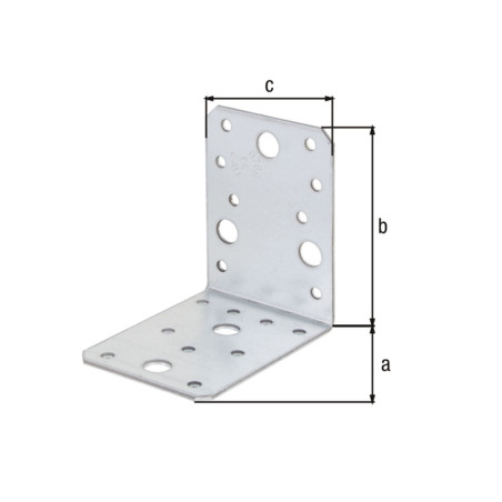 Équerre d'assemblage 90 x 90 x 65 x 2,5mm galvanisé - Alberts