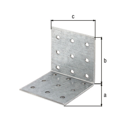 Équerre d'assemblage 60 x 60 x 60 x 2,5mm galvanisé - Alberts