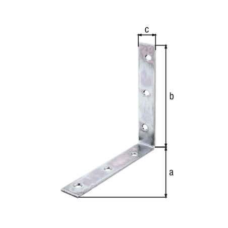 Équerre de chaise 125 x 125 x 22mm galvanisée - Alberts